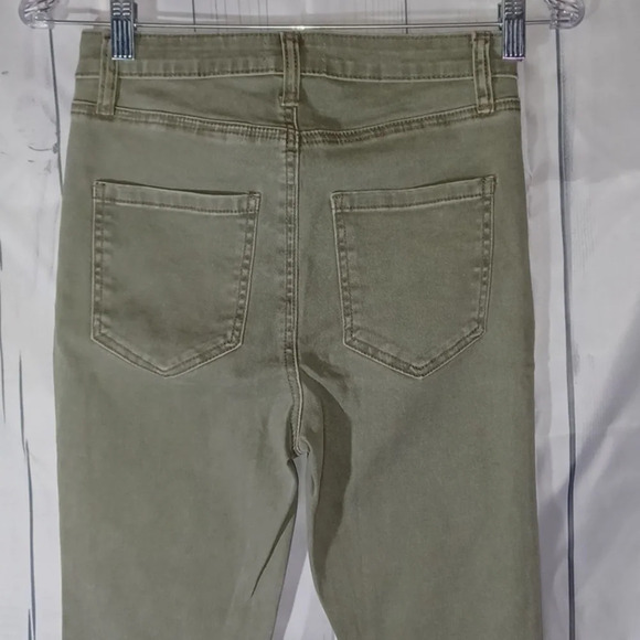 Mud Pie button fly skinny raw hem jeans - Picture 7 of 8